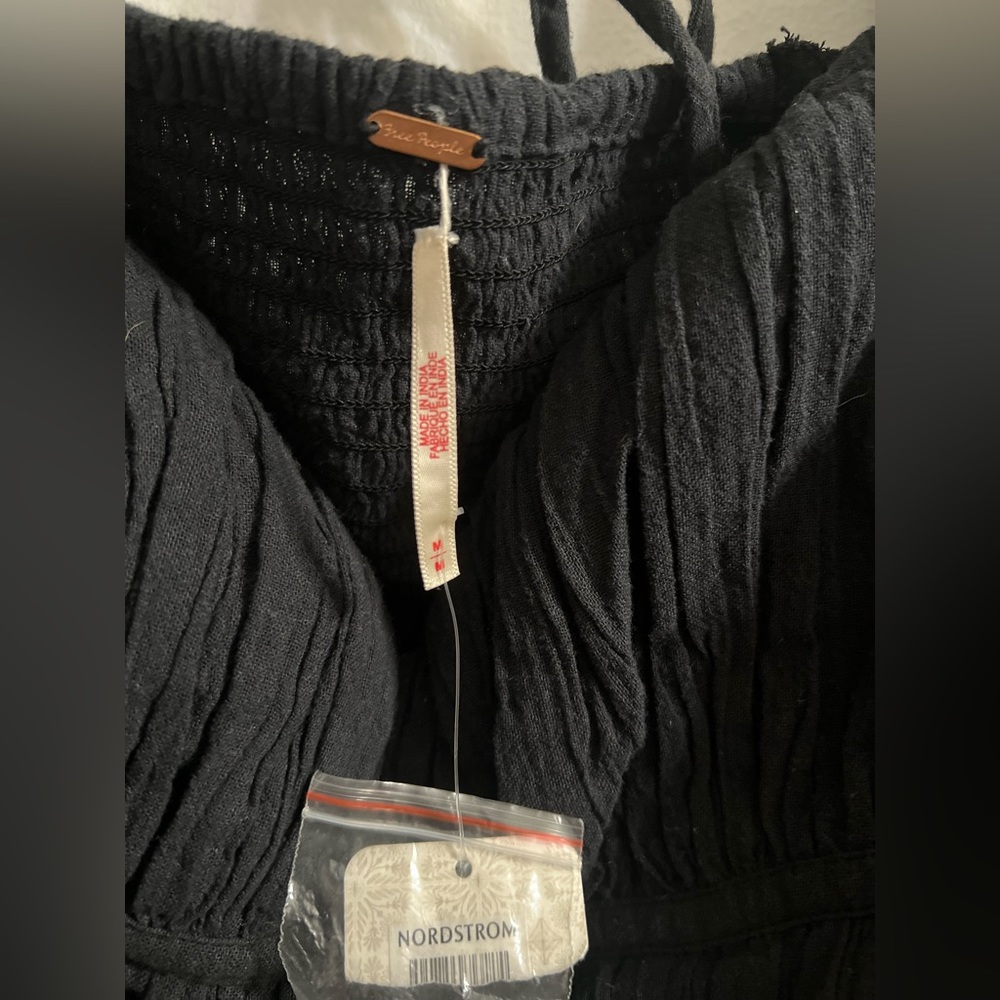 Never worn Free People crop dress shirt